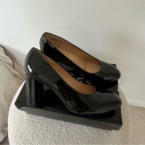 Wide Fit Black Pumps
